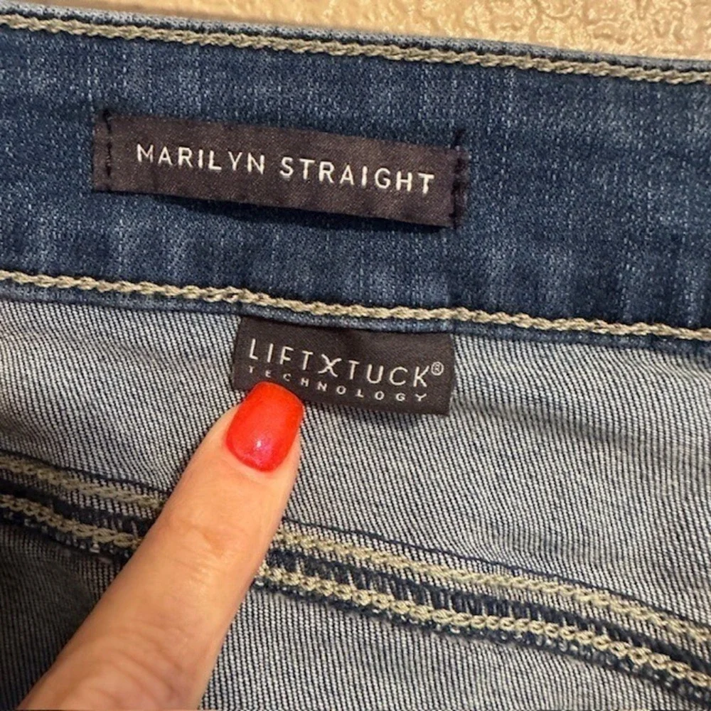 NYDJ Women's Marilyn Straight Leg Lift Tuck Stretch‎ Jeans Size 14